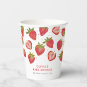 Strawberry Girls Babydusche Pappbecher (Vorderseite)