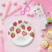 Strawberry Girls Babydusche Pappteller (Party)