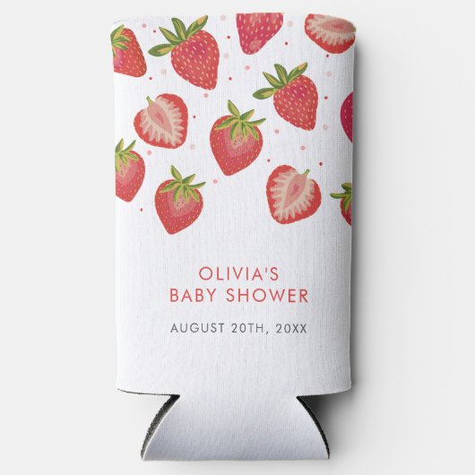 Strawberry Girls Babydusche Selters Dosenkühler (Vorderseite)