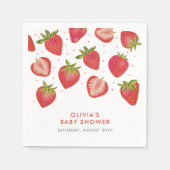 Strawberry Girls Babydusche Serviette (Vorderseite)