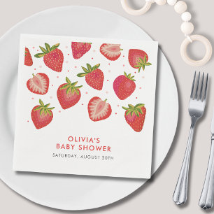 Strawberry Girls Babydusche Serviette