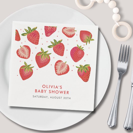 Strawberry Girls Babydusche Serviette