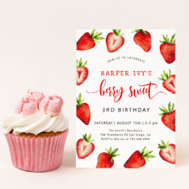 Strawberry Girl's Birthday Party | Berry Sweet Einladung