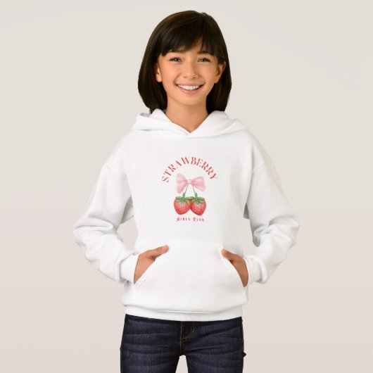 Strawberry Girls Club Ästhetische Hoodie (Vorne ganz)