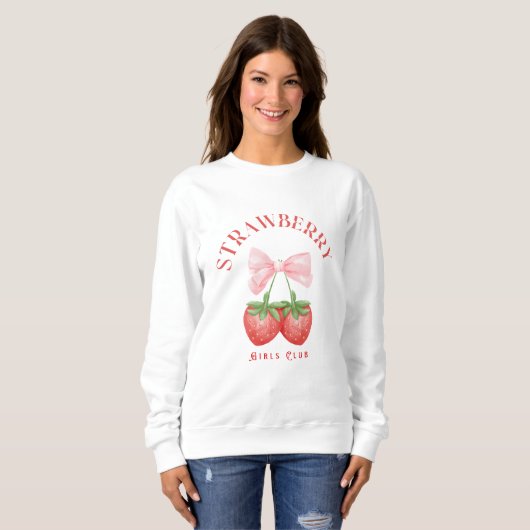 Strawberry Girls Club Ästhetische Sweatshirt (Vorne ganz)
