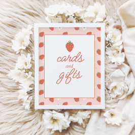 Strawberry Girls Geburtstag | Karte & Geschenkunte Poster