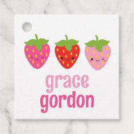 Strawberry Girls Gift Tags Geschenkanhänger