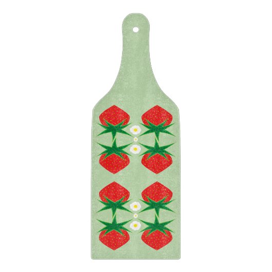 Strawberry Glass Cutting Board Schneidebrett (Vorderseite)