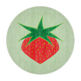 Strawberry Glass Cutting Board Schneidebrett