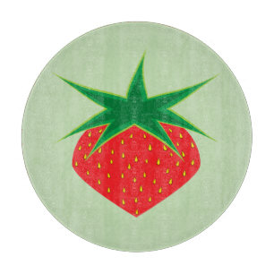Strawberry Glass Cutting Board Schneidebrett