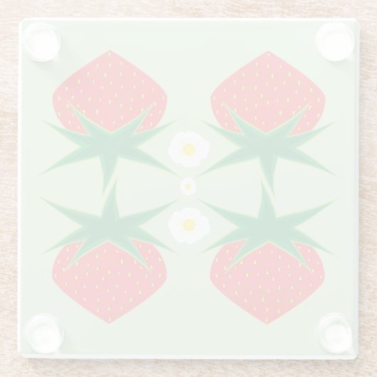 Strawberry Glass Untersetzer (Rückseite)