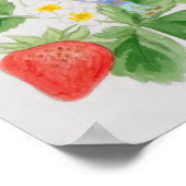 Strawberry Gnome art Print Poster (Ecke)