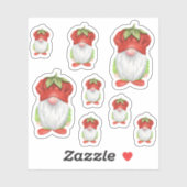 Strawberry Gnome Aufkleber (Blatt)