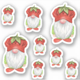 Strawberry Gnome Aufkleber