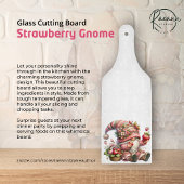 Strawberry Gnome Glass Cutting Board Schneidebrett