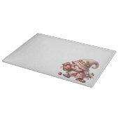 Strawberry Gnome Glass Cutting Board Schneidebrett (Ecke)