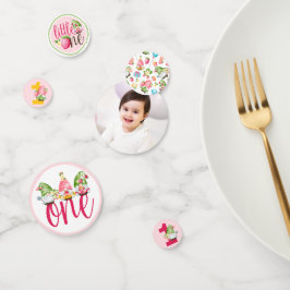 Strawberry Gnome Little One 1. Geburtstag Foto Konfetti