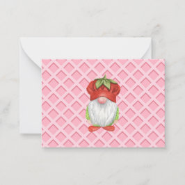 Strawberry Gnome Mitteilungskarte