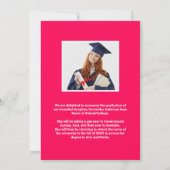 Strawberry Graduate 2 Foto Abschluss Ankündigung (Rückseite)