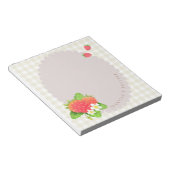 Strawberry Gray Kariert Notizblock (angewinkelt)