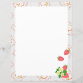 Strawberry Gray Stationery Paper (Vorderseite)