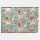 Strawberry Green Botanical Decke (Vorderseite)