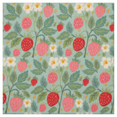 Strawberry Green Botanical Stoff (Muster)