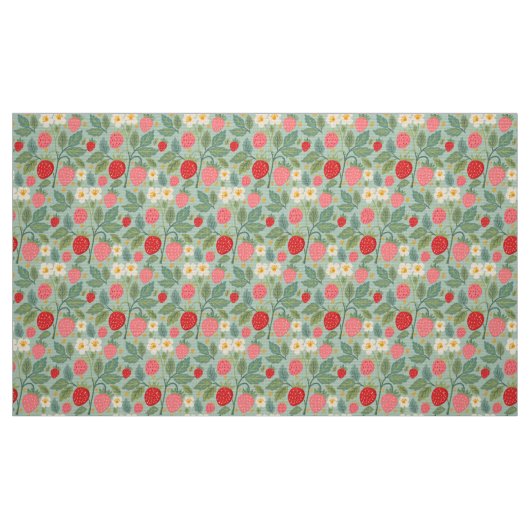 Strawberry Green Botanical Stoff (Fat Quarter (45,7 x 55,9 cm))