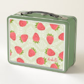 Strawberry Green Metall Brotdose (Rückseite)