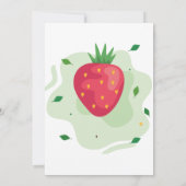 Strawberry Green Red Fruit Baby Dusche Einladung (Rückseite)