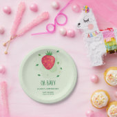 Strawberry Green Red Fruit Baby Dusche Pappteller (Party)