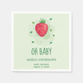 Strawberry Green Red Fruit Baby Dusche Serviette (Vorderseite)