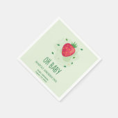 Strawberry Green Red Fruit Baby Dusche Serviette (Ecke)