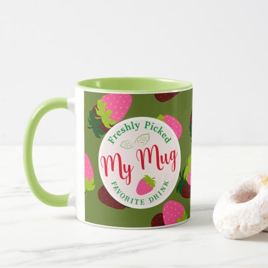 Strawberry Green Tasse (Mit Donut)