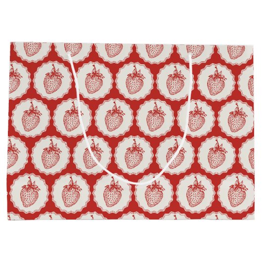 Strawberry Große Geschenktüte (Rückseite)