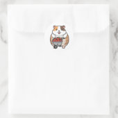 Strawberry Guinea Pig Runder Aufkleber (Tasche)