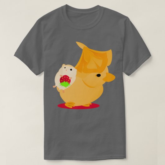 Strawberry Hamster und Blume Duck T-Shirt (Design vorne)