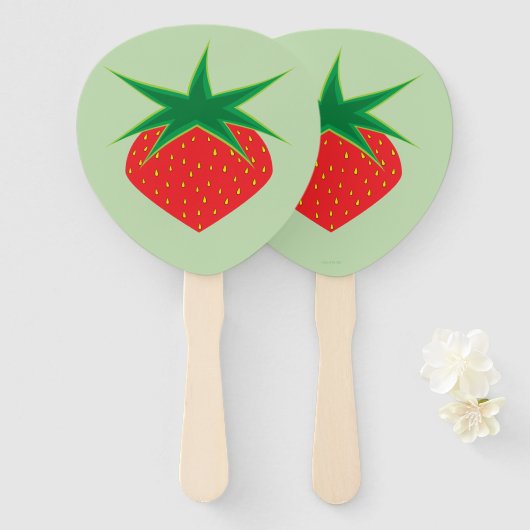 Strawberry Hand Fans Fächer (Vorne und Hinten)