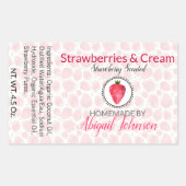 Strawberry Handmade Homemade Soap | Geschenketiket Rechteckiger Aufkleber (Vorderseite)