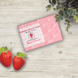 Strawberry Handmade Homemade Soap | Kontrollsiegel Lebensmitteletikett