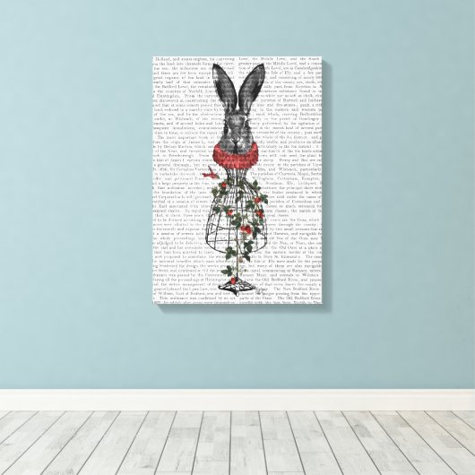 Strawberry Hare Leinwanddruck (Insitu (Holzboden))