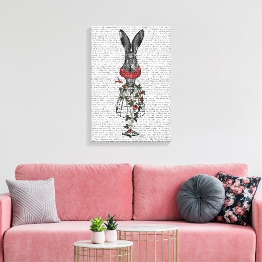 Strawberry Hare Leinwanddruck (Insitu (Wohnzimmer))
