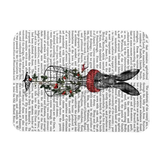 Strawberry Hare Magnet (Horizontal)