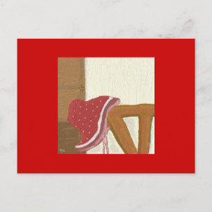 Strawberry Hat Painting Postkarte