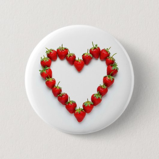 Strawberry Heart Button (Vorderseite)