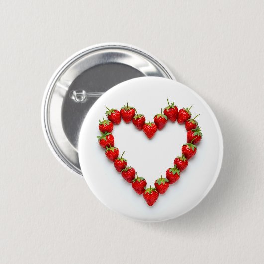 Strawberry Heart Button (Vorne & Hinten)