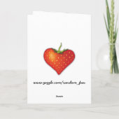 Strawberry Heart Karte (Rückseite)