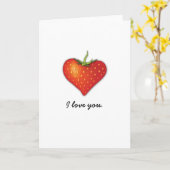 Strawberry Heart Karte (Gelbe Blume)