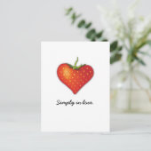 Strawberry Heart Postkarte (Stehend Vorderseite)