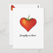 Strawberry Heart Postkarte (Vorne/Hinten)